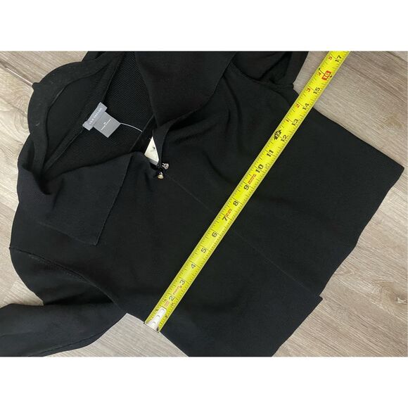 Ann Taylor NWT Black Knit Crop Jacket Blazer, Size Medium, MSRP $68 - Picture 8 of 10